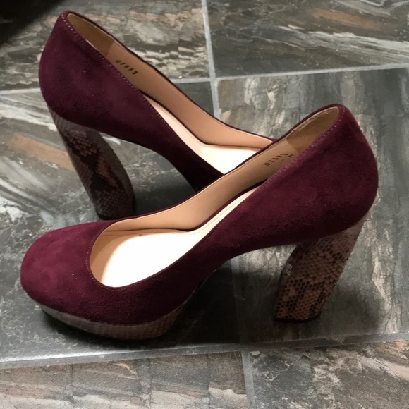 Like New Prada Suede/Snakeskin Platforms - Picture 2 of 8